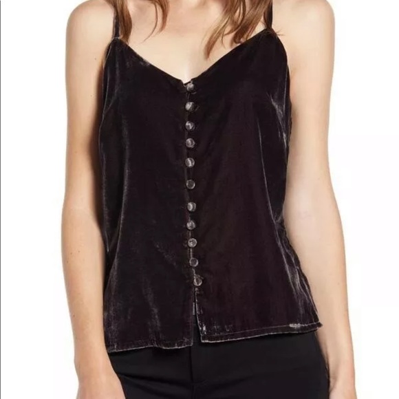 Cupcake & Cashmere brown Velvet Tank top NWT Small - Picture 3 of 5